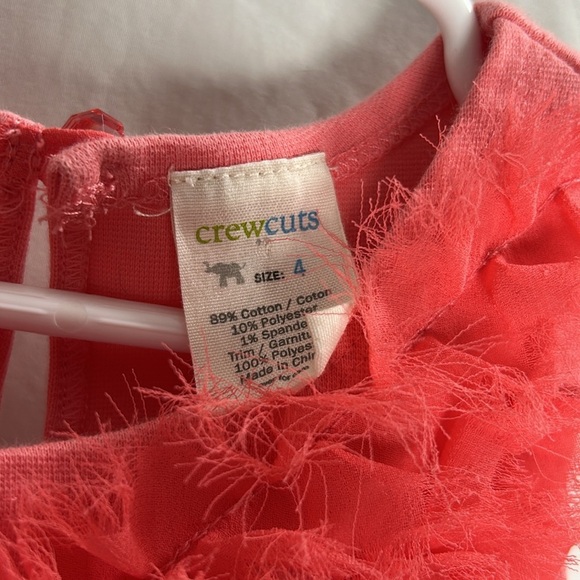 Crewcuts Coral Ruffled Sleeveless Dress -Size 4T - Picture 3 of 4